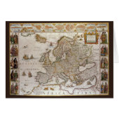 Antike Karte Europas von Willem Jansz Blaeu, c1617 (Vorderseite (Horizontal))