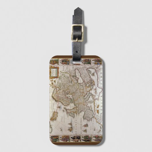 Antike Karte Europas von Willem Jansz Blaeu, c1617 Gepäckanhänger (Vorderseite Vertikal)