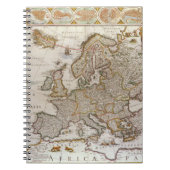Antike Karte Europas von Willem Jansz Blaeu, c1617 Notizblock (Vorderseite)
