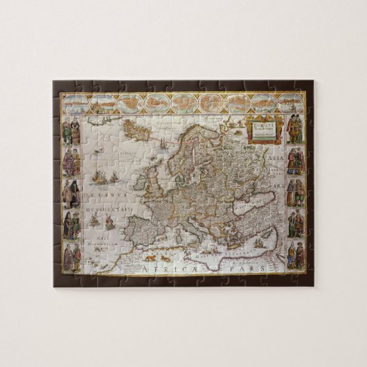 Antike Karte Europas von Willem Jansz Blaeu, c1617 Puzzle (Horizontal)