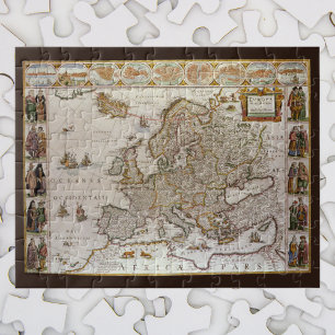 Antike Karte Europas von Willem Jansz Blaeu, c1617 Puzzle