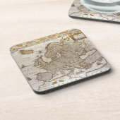 Antike Karte Europas von Willem Jansz Blaeu, c1617 Untersetzer (Linke Seite)