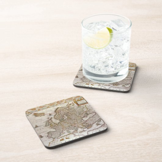 Antike Karte Europas von Willem Jansz Blaeu, c1617 Untersetzer (Rechte Seite)