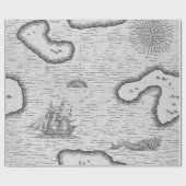 Antike Karte Geschenkpapier (Flach)