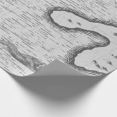 Antike Karte Geschenkpapier (Ecke)