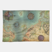Antike Karte Geschirrtuch (Horizontal)