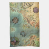 Antike Karte Geschirrtuch (Vertikal)