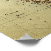 Antike Karte Indiens im 19. Jahrhundert Poster (Ecke)