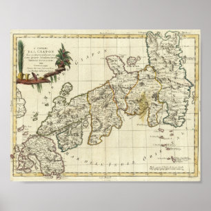 Antike Karte Japans 1785 Poster