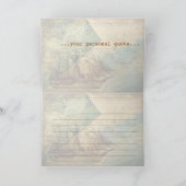 Antike Karte - Karte, Anmerkung grüßend (Innenseite)