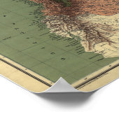 Antike Karte Kolumbiens - Panama 1886 Poster (Ecke)