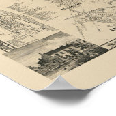 Antike Karte Kolumbus, Ohio und Franklin Landkreis Poster (Ecke)