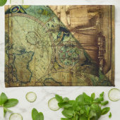 Antike Karte - Küchentücher (Gefaltet)