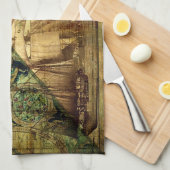 Antike Karte - Küchentücher (Viertel Falte)