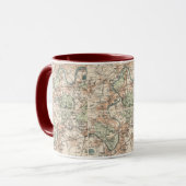 Antike Karte London Themse Tasse (Vorderseite Links)