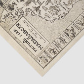 Antike Karte Madagaskar Insel Kraft Seidenpapier (Ausschnitt)