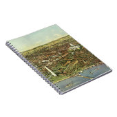 Antike Karte mit Panoramablick auf Washington DC Notizblock (Rechte Seite)