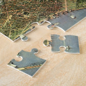 Antike Karte mit Panoramablick auf Washington DC Puzzle (Seite)