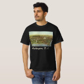 Antike Karte mit Panoramablick auf Washington DC T-Shirt (Vorne ganz)