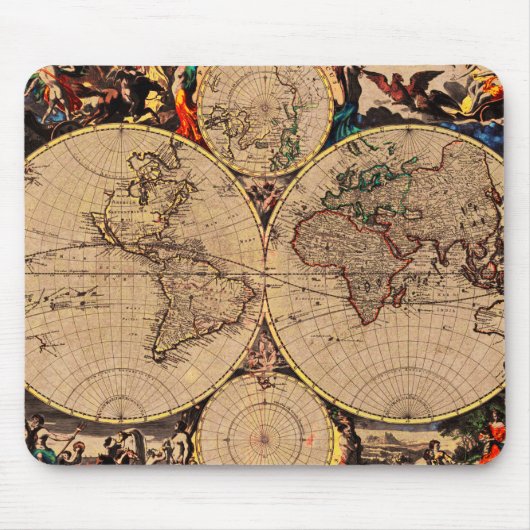 Antike Karte Mousepad (Vorne)
