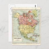 Antike Karte Nordamerikas (Vorne/Hinten)