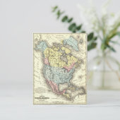 Antike Karte Nordamerikas im 19. Jahrhundert (Stehend Vorderseite)