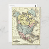 Antike Karte Nordamerikas im 19. Jahrhundert (Vorne/Hinten)