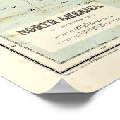 Antike Karte Nordamerikas Poster (Ecke)