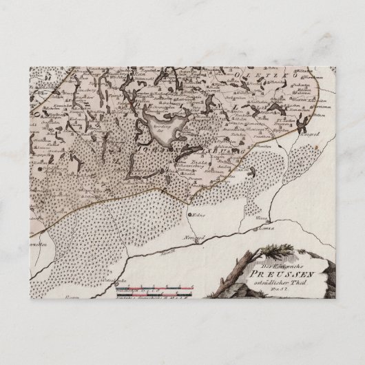 Antike Karte Preußen / Polen Masuria See Sniardwy (Vorderseite)