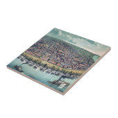 Antike Karte Saint Louis Missouri Mississippi Flus Fliese (Seite)