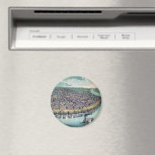 Antike Karte Saint Louis Missouri Mississippi Flus Magnet (In Situ (Geschirrspüler))