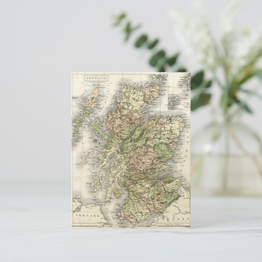 Antike Karte Schottlands (Stehend Vorderseite)