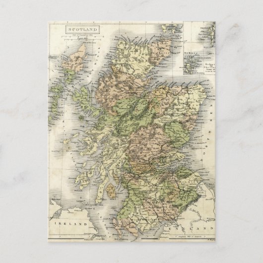 Antike Karte Schottlands (Vorderseite)