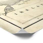 Antike Karte Schottlands Poster (Ecke)