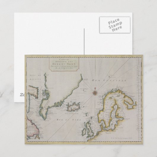 Antike Karte Skandinaviens 2 (Vorne/Hinten)