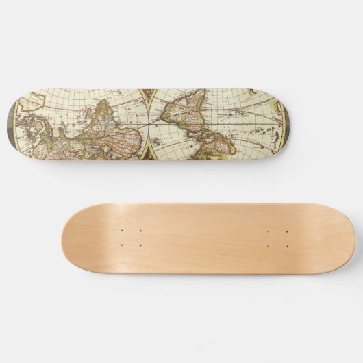Antike Karte Skateboard (Horizontal)