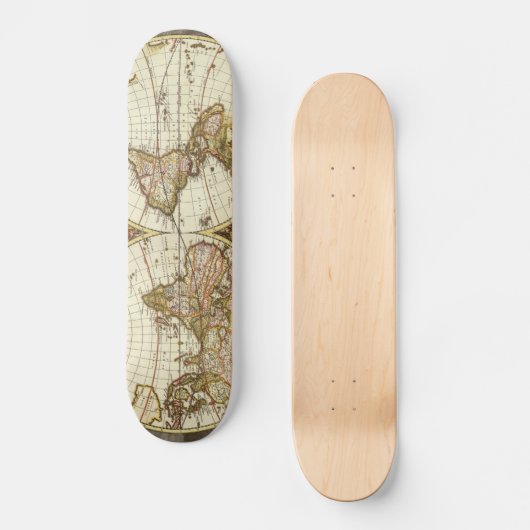 Antike Karte Skateboard (Vorderseite)