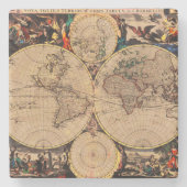 Antike Karte Steinuntersetzer (Vorderseite)