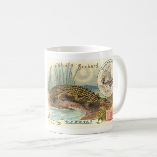 Antike Karte Suchards Chocolat Nicrosaurus Kaffeetasse (VorderseiteRechts)