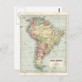 Antike Karte Südamerikas (Vorne/Hinten)