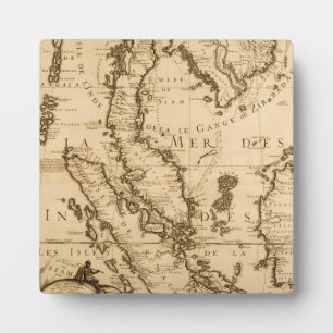 Antike Karte Südostasiens 1687 Fotoplatte