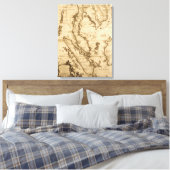 Antike Karte Südostasiens | 1687 Leinwanddruck (Insitu (Schlafzimmer))