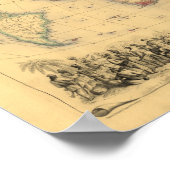 Antike Karte - The British Empire 1850 Poster (Ecke)