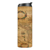 Antike Karte Thermosbecher (Nach links gedreht)