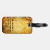 Antike Karte u. Schiff Gepäckanhänger (Rückseite horizontal)