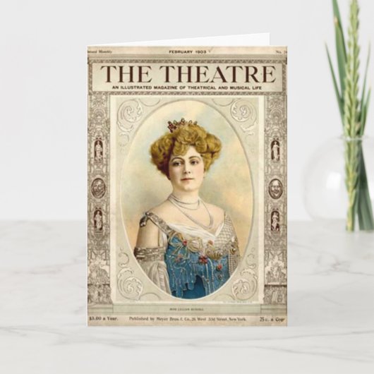 Antike Karte über das Theater (Vorderseite)