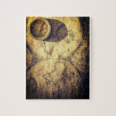 Antike Karte und Kompass Puzzle (Vertikal)