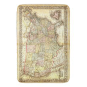 Antike Karte Vereinigte Staaten Amerika USA Badematte (Vorderseite Vertikal)