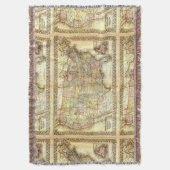 Antike Karte Vereinigte Staaten Amerika USA Decke (Vorderseite Vertikal)