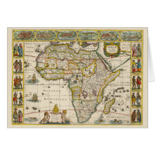 Antike Karte von Afrika von Hondius und Jansson